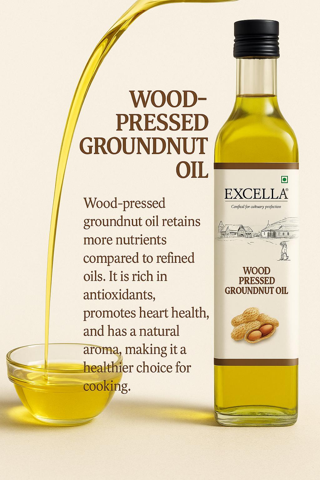 Wood Pressed Groundnut Oil