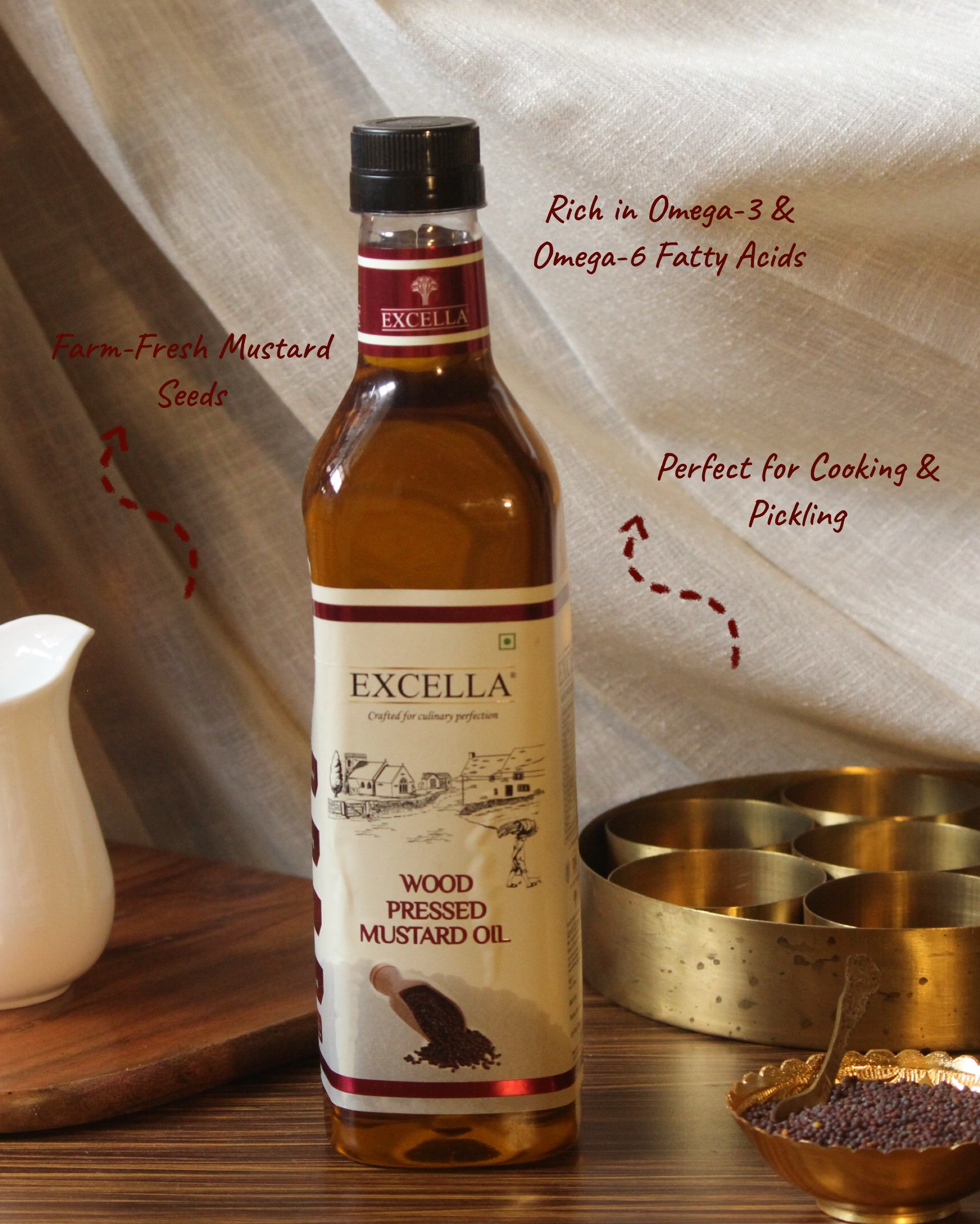 Wood Pressed Mustard Oil - 1 Litre