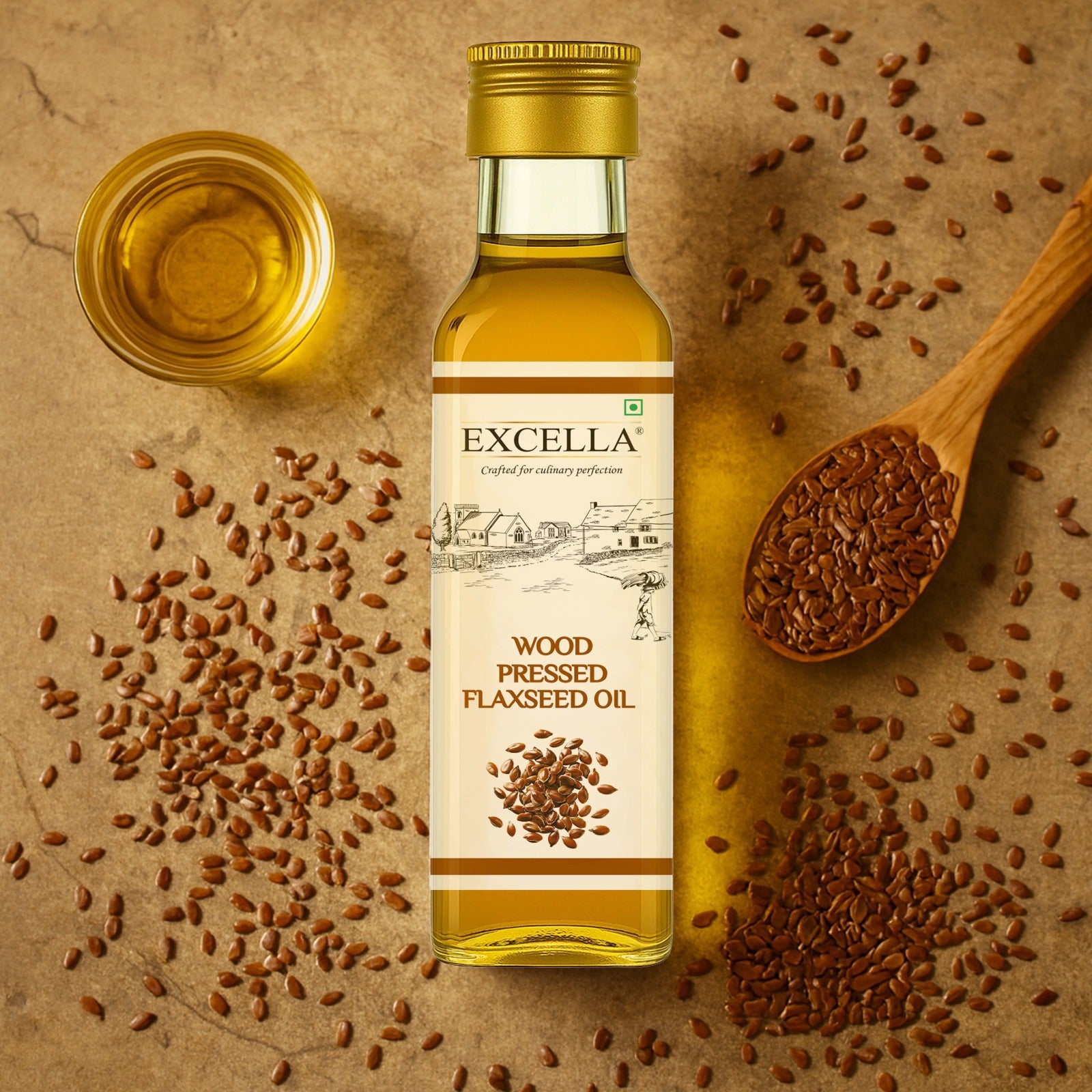 WOOD PRESSED FLAXSEED OIL - 100 ml