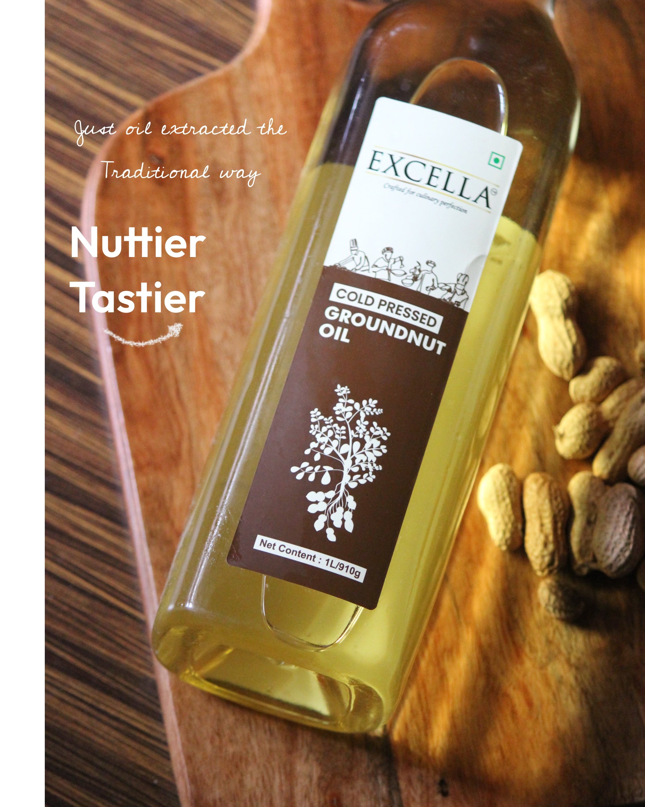 Cold Pressed Groundnut Oil - 1 Litre