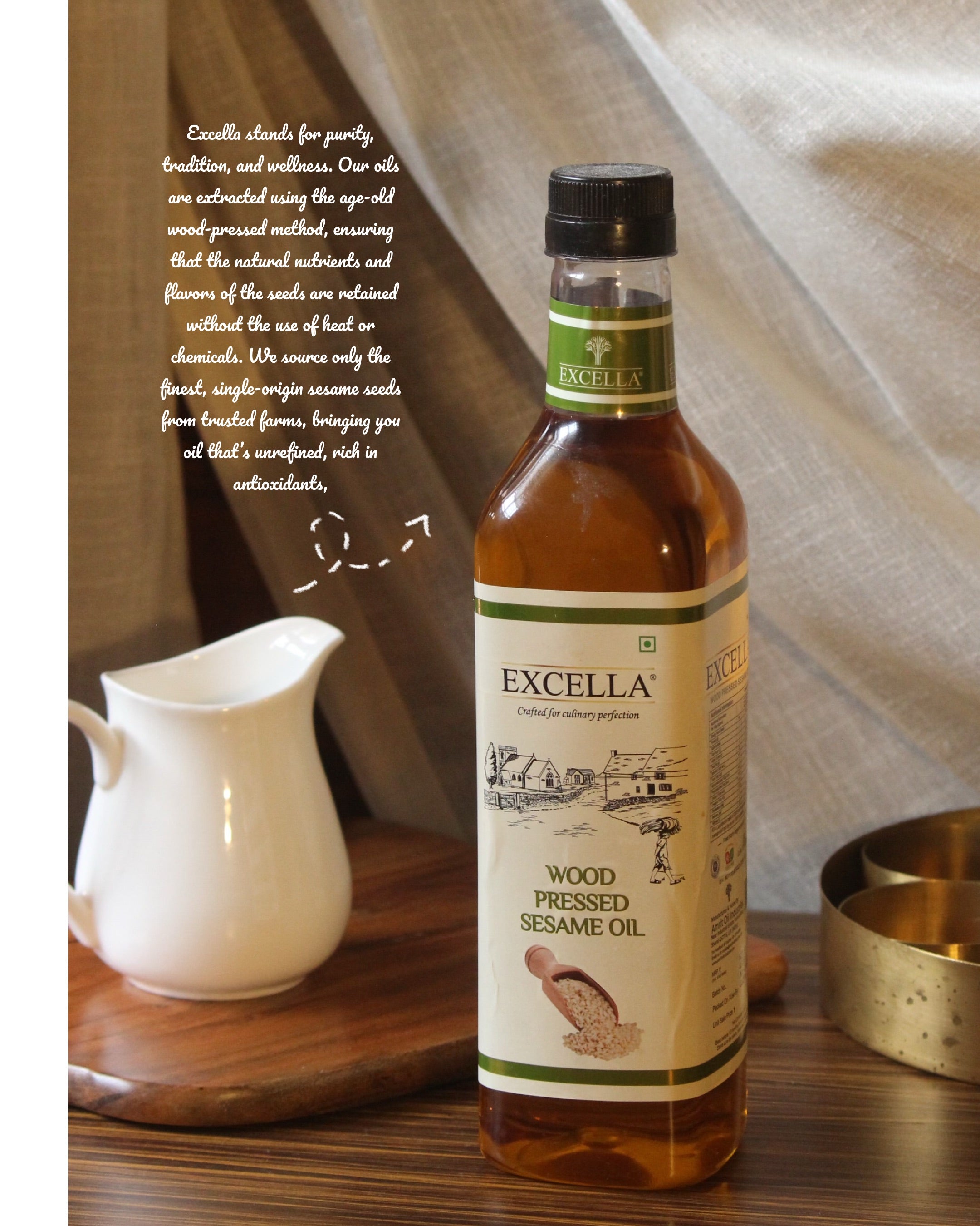 Wood Pressed Sesame Oil - 1 Litre