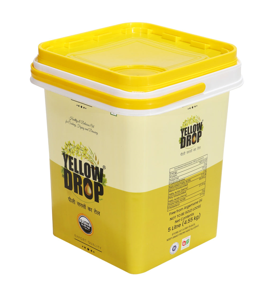 Yellow Drop Yellow Mustard Oil - 5 Litre Bucket