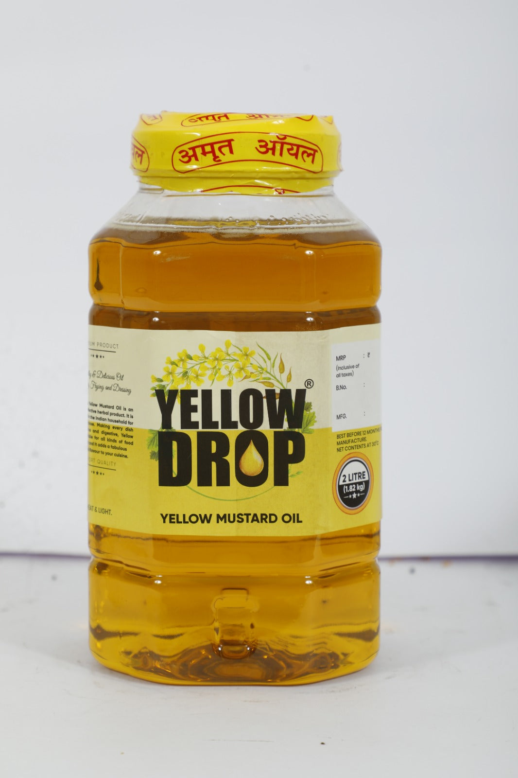 Yellow Drop Yellow Mustard Oil - 2 Litre